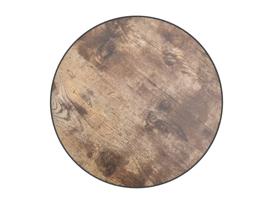 Table à thé Noir et jaune Ø35 cm MDF