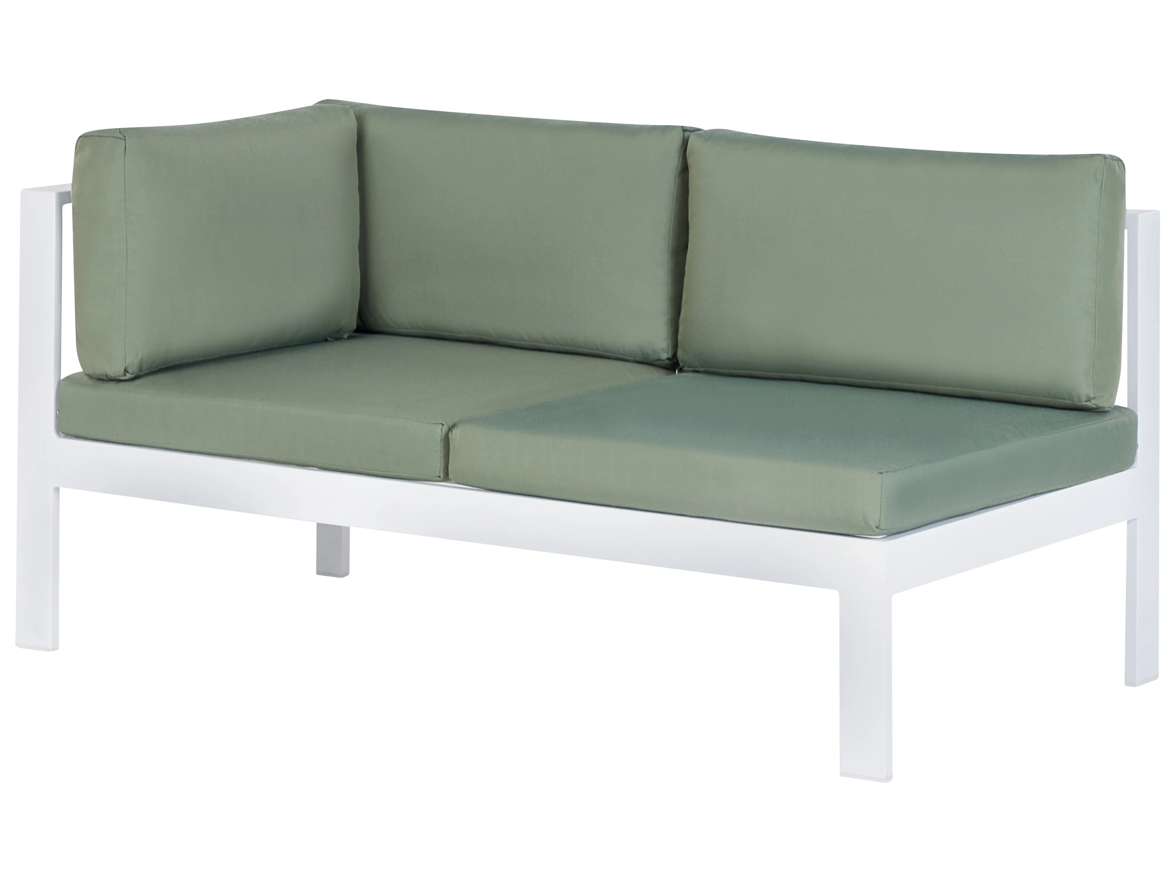 Tuin hoekloungeset met tafel 5-zits MESSINA linkszijdig Metaal Groen