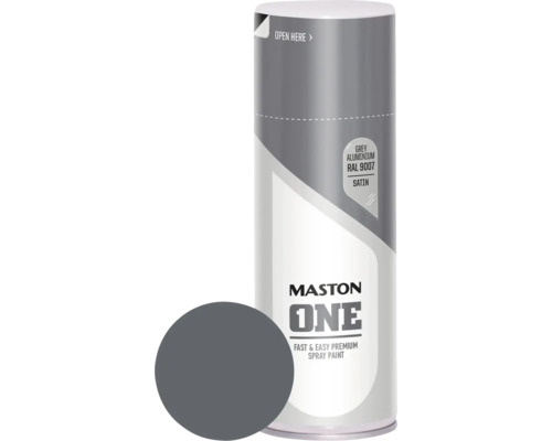 Maston ONE spuitverf, satijnglans, RAL 9007 grijs aluminium, 400 ml