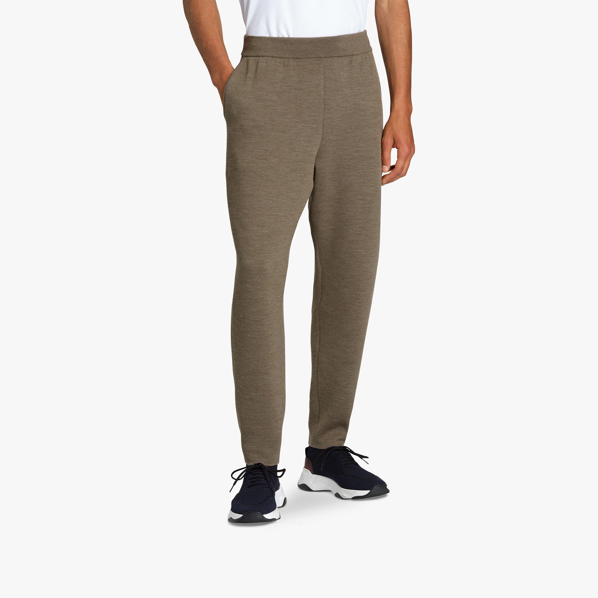 Pantalon En Laine Double Face Scritto