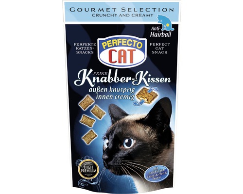 Kattensnack PERFECTO CAT knabbelkussen Hairbal 50 g