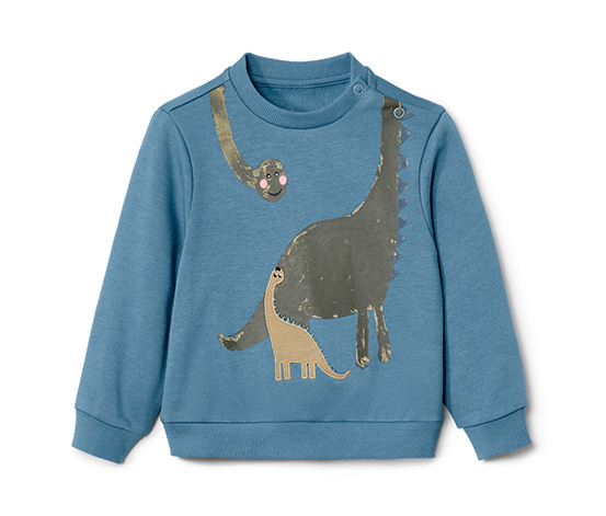 Kinder-Sweater mit Dino-Applikation