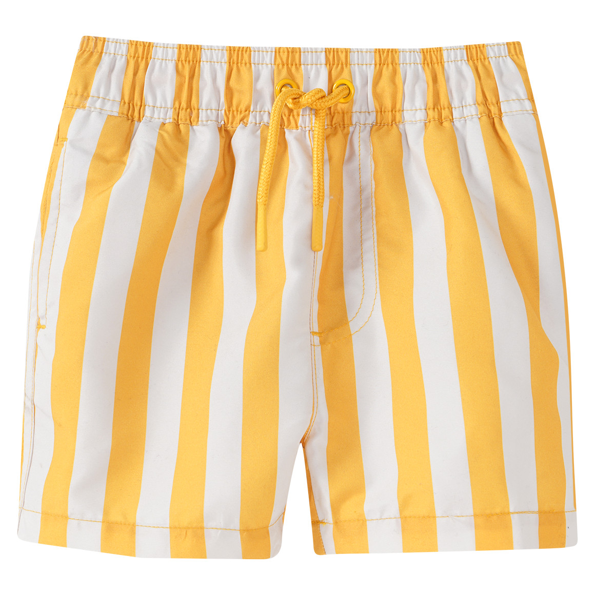 Famy Jungen Badeshorts mit Streifen gelb / weiss