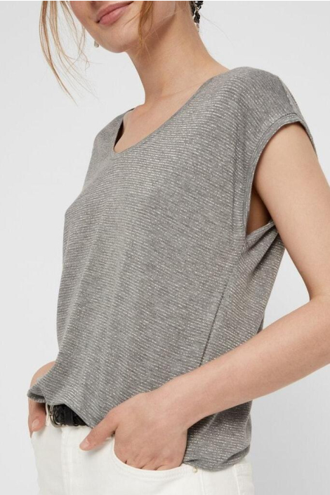 Pieces grijze dames t-shirt