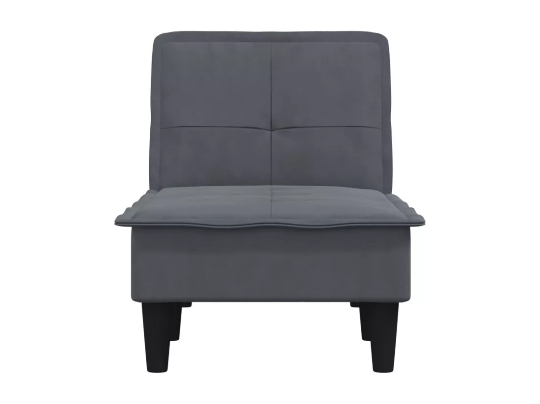 Prolenta Premium - Chaise longue gris foncé velours