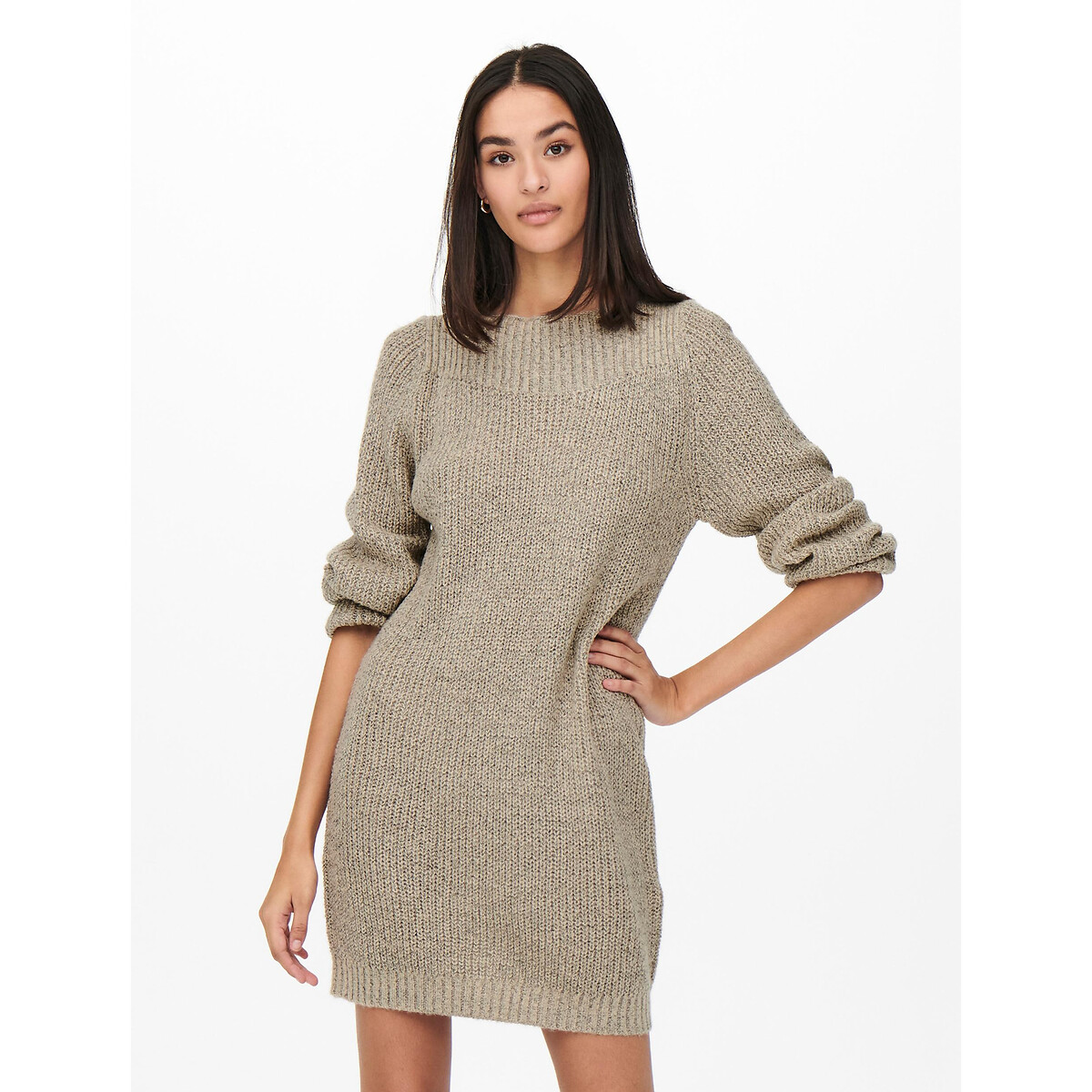 JDY<br>Vestido de malha, decote canoa