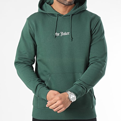 Sweat Capuche Joker Graff Logo Vert Bouteille