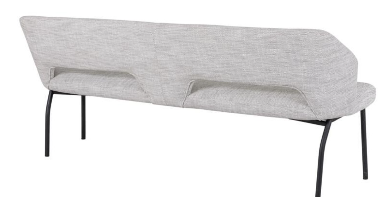 Eetbank Bo lichtgrijs poly 190cm
