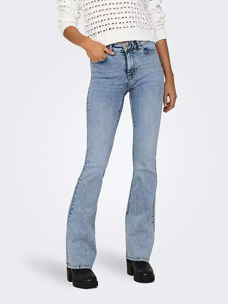 ONLY Jeans Flared Fit ONLBLUSH hellblau