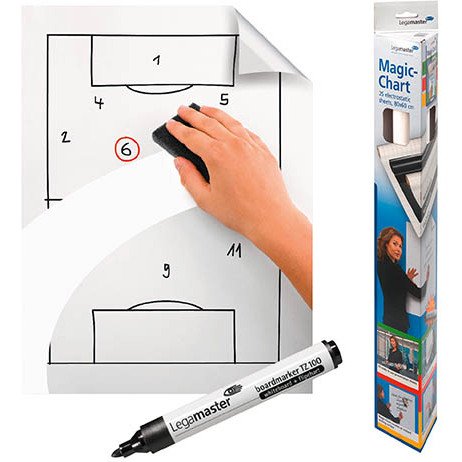 Feuille électrostatique repositionnable effaçable Magic-Chart 60 x 80 cm - 25 feuilles