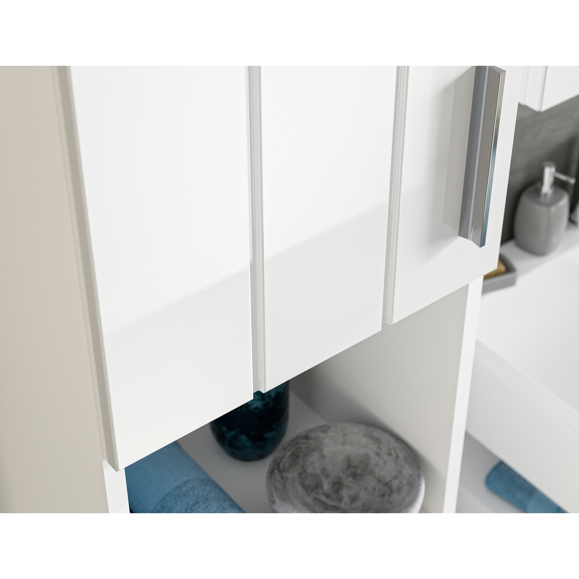 Hochschrank SNOW - weiß Hochglanz-weiß - 36 cm