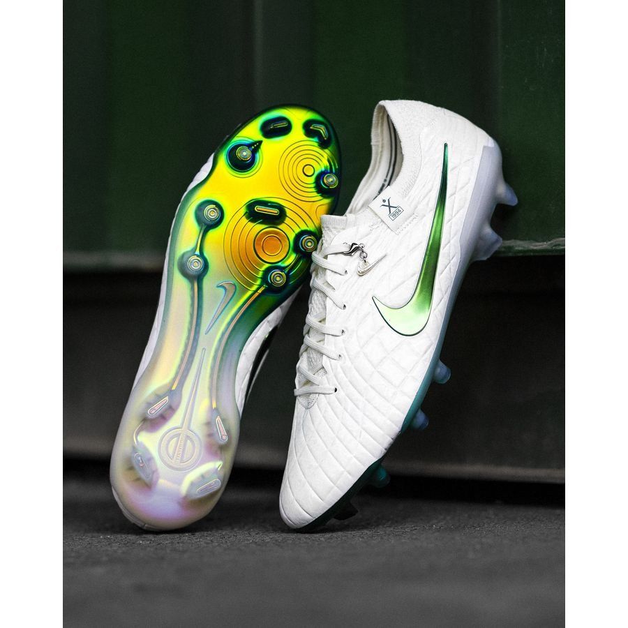 Nike Tiempo Legend 10 Elite FG Pearl - Blanc Cassé/Turquoise ÉDITION LIMITÉE