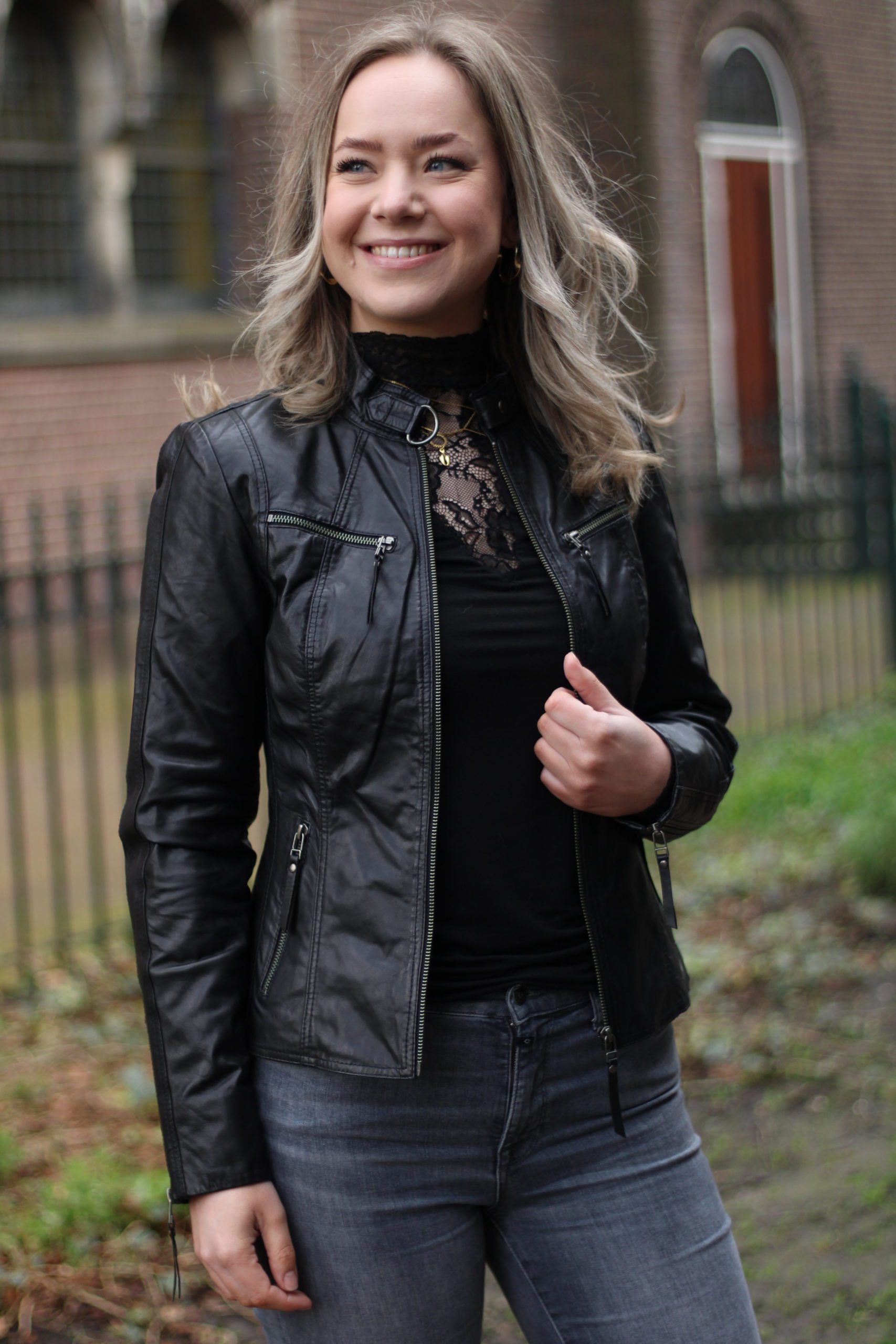 Chabo - Zoë Leather Jacket - Zwart
