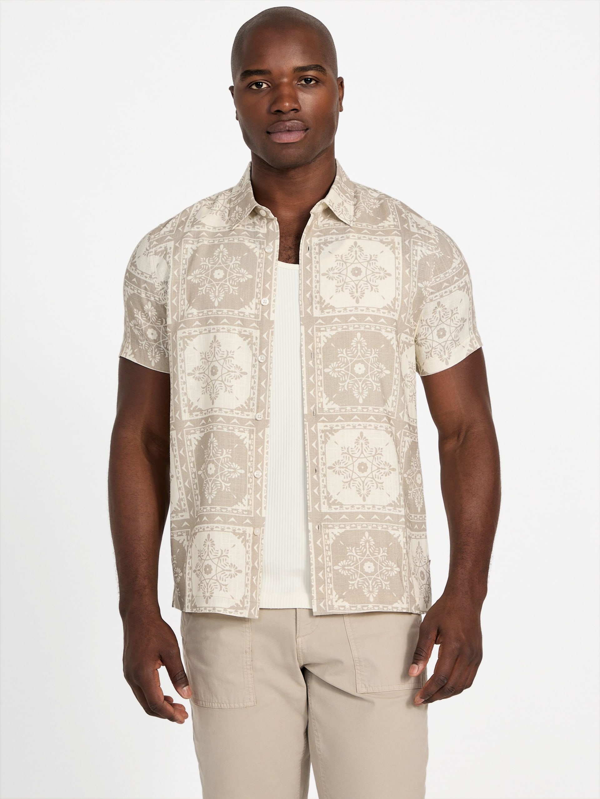 Camisa Eco Mosley com Estampa de Azulejos