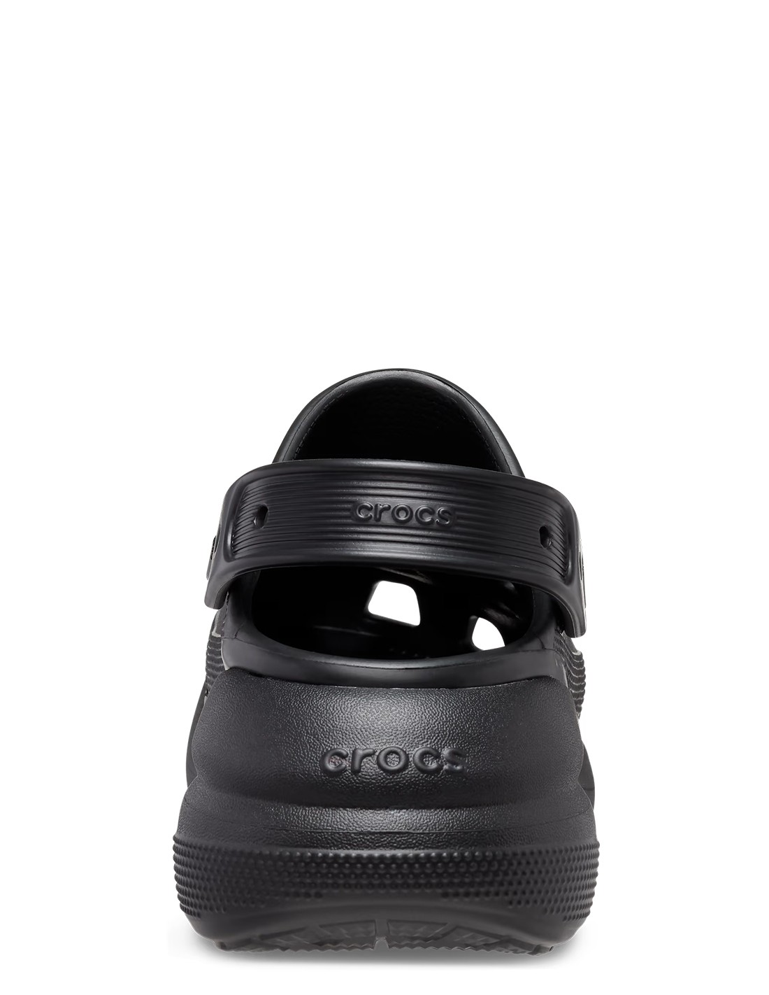 crocs sabots compensées femme classic crush clog noir