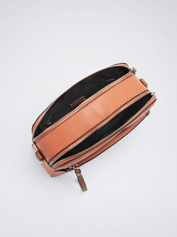 Bolsa transversal com pingente - Coral