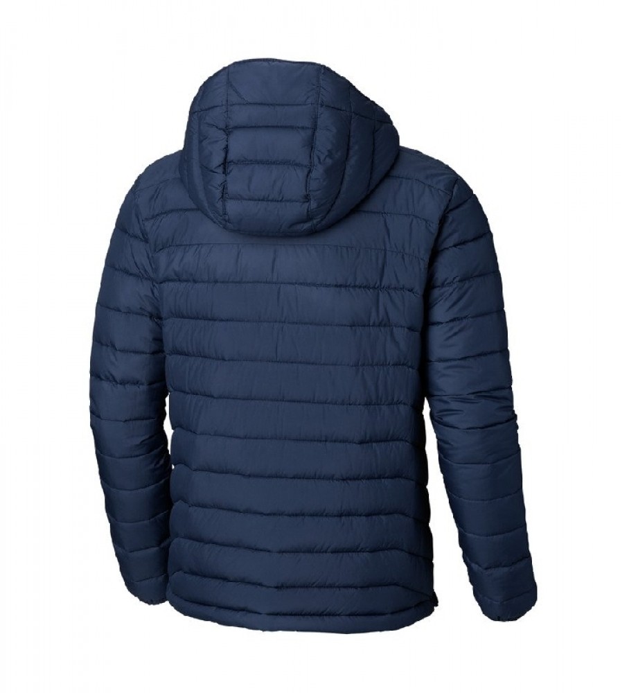 Jaqueta com capuz Columbia Powder Lite azul-marinho
