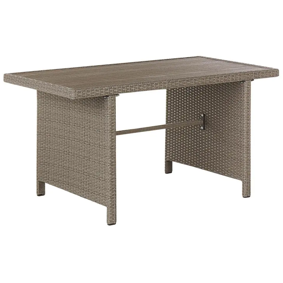 BARDI - Loungeset voor 5 - Natuurlijk - PE rotan