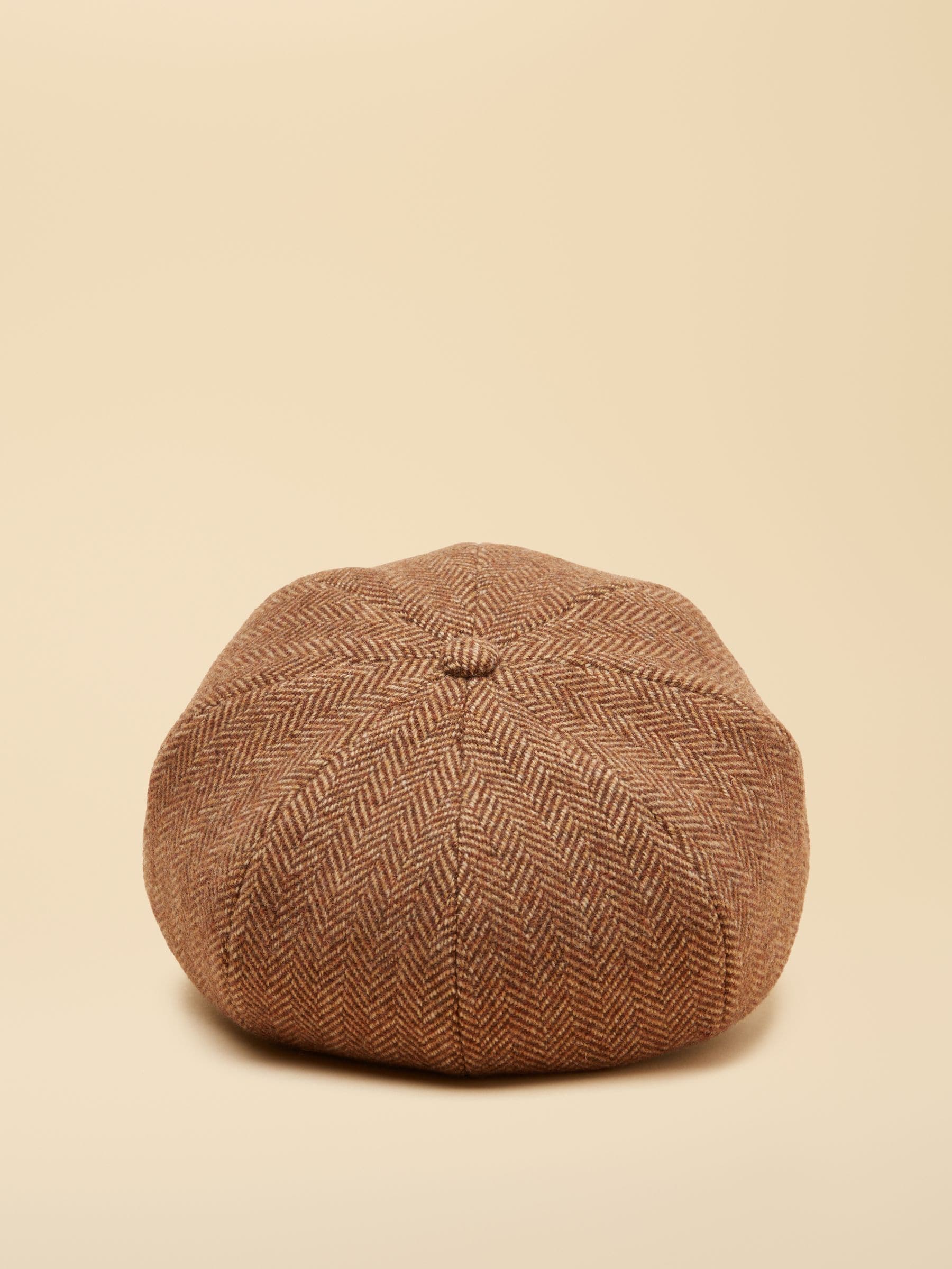 Lichtbruin - Joules Elvaston tweed Baker Boy hoed