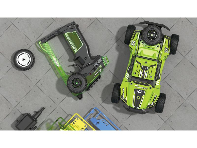 Amewi Buggy CoolRC DIY Frog 2WD Bausatz, 1:18 Kleiner RC Buggy zum selber zusammenbauen