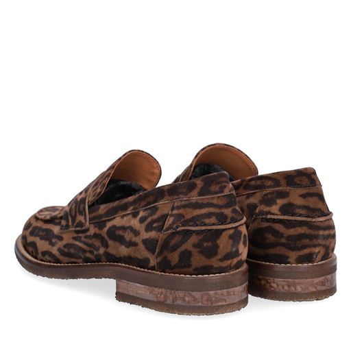 Billi Bi A6335 Loafers, Leopard Suede, 40
