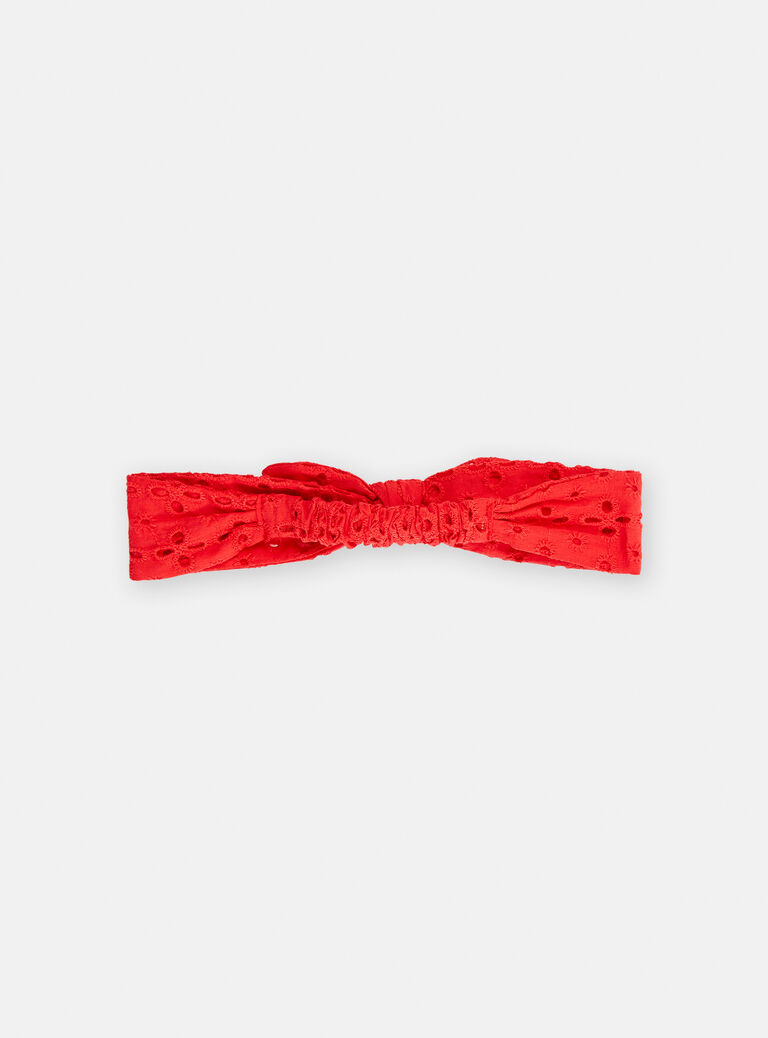 Bandeau en broderie anglaise pour bébé fille