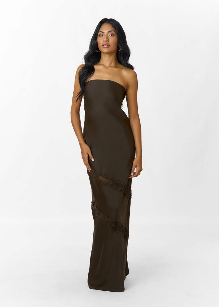 Sofie jurk choco bruin