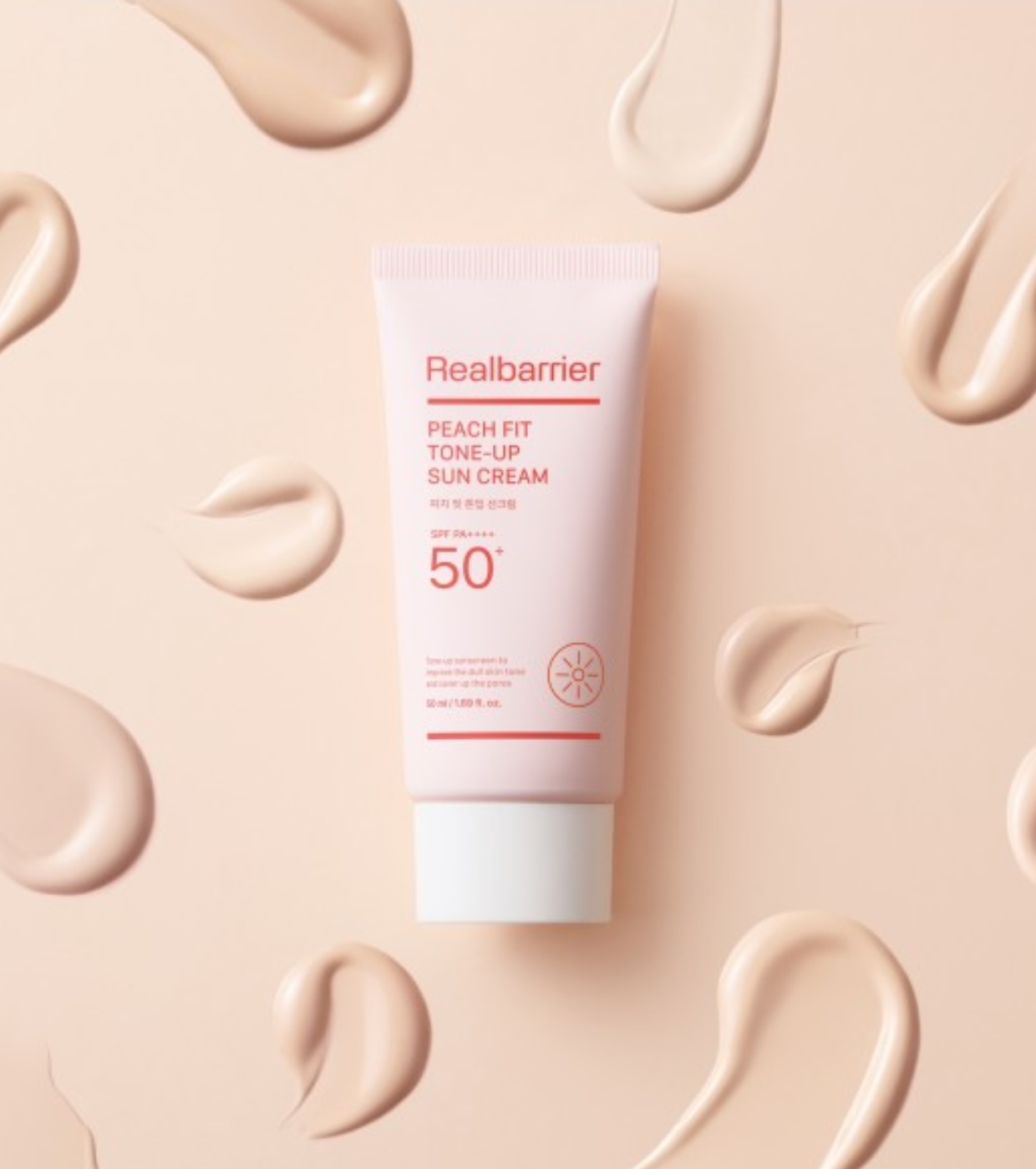 Real Barrier - Protetor Solar Peach Fit Tone-up SPF 50 PA++++