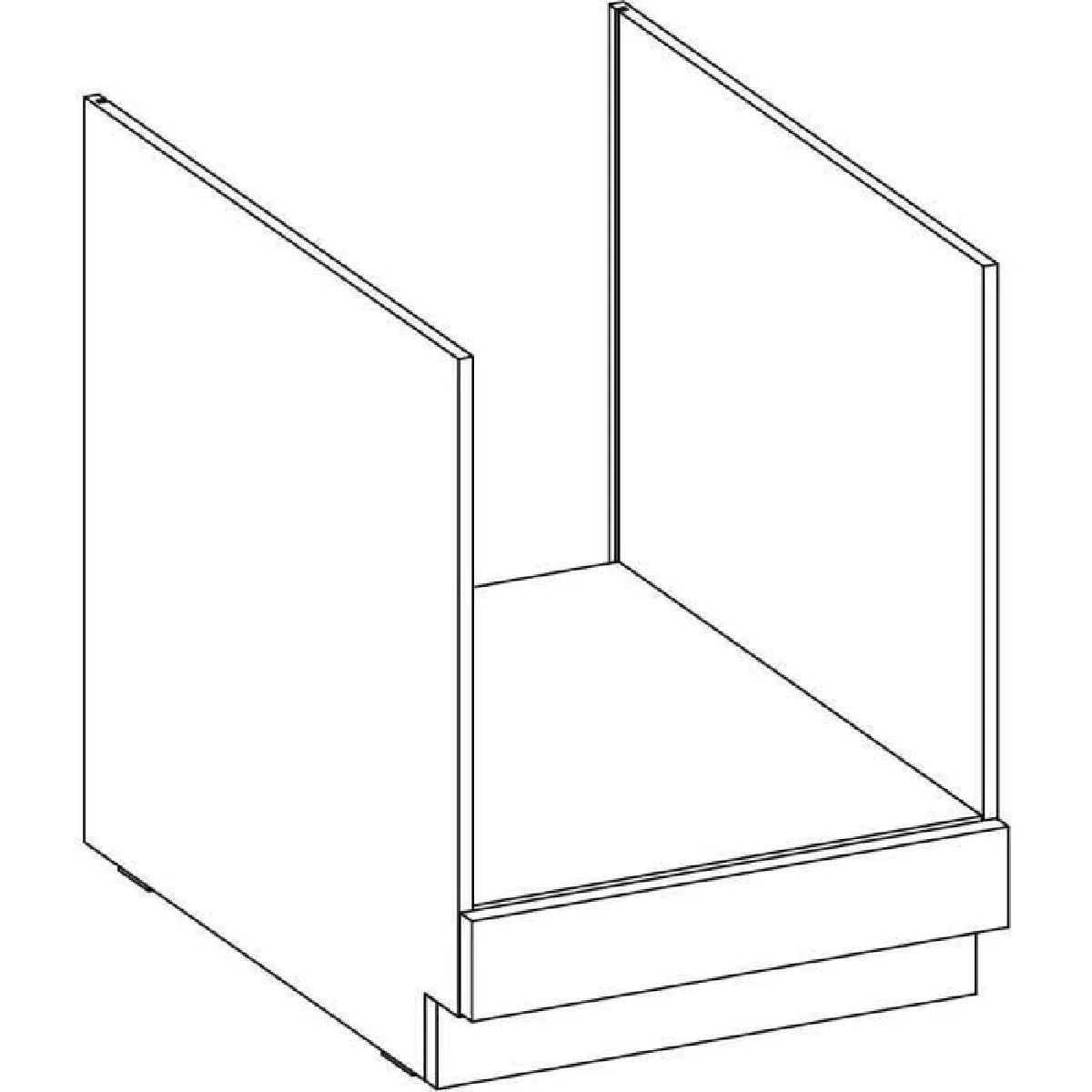 TBS Meuble Bas Four Encastrable - Chêne Sonoma