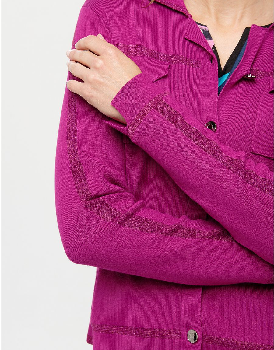 Gilet irisé prune