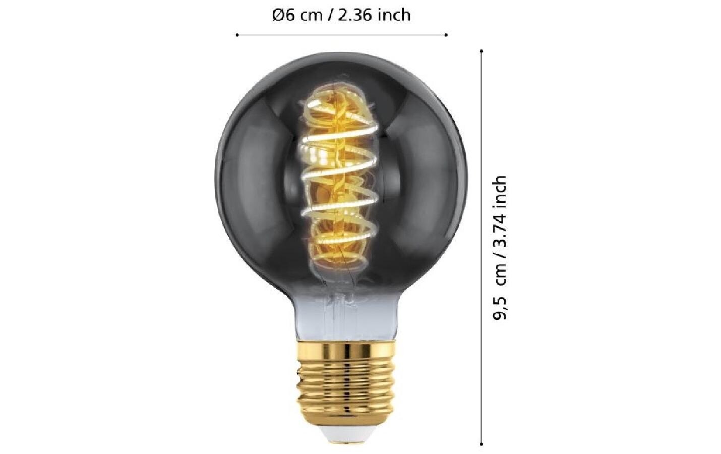 Lampe 4 W E27 WarmweissDeko-Leuchtmittel aus bedampftem Glas