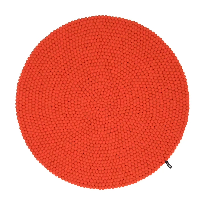 myfelt - Mats Filzkugelteppich, Ø 180 cm, rot