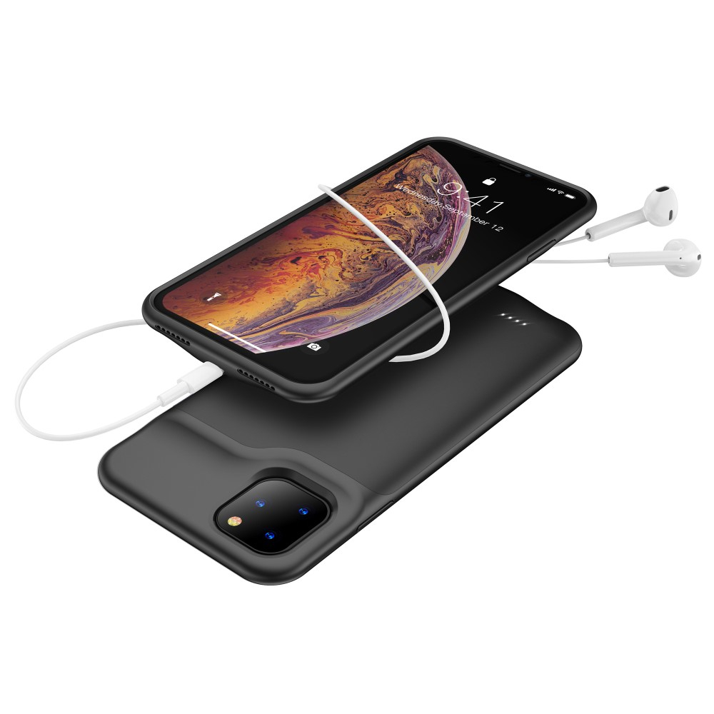 iPhone 11 Pro Backpack Akku Case Schutzhülle (5200mAh) - Schwarz