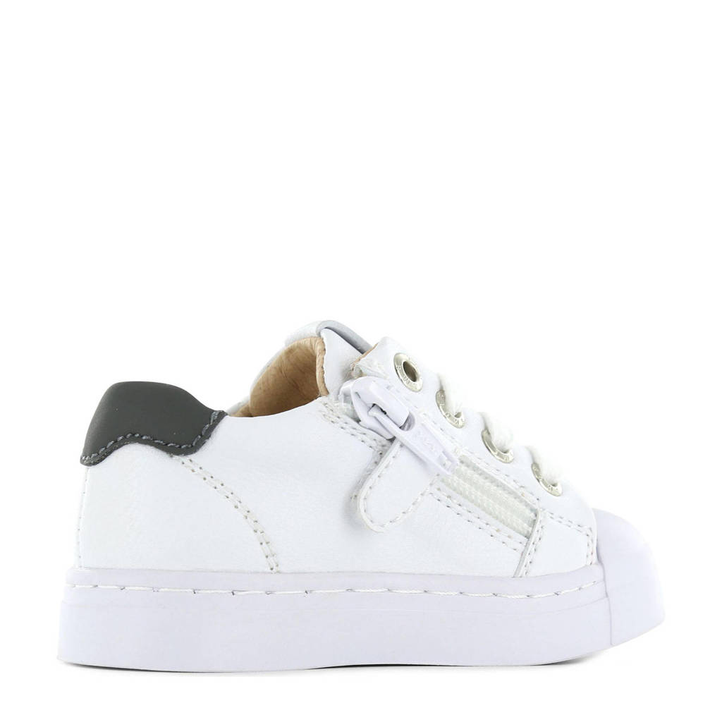 Shoesme leren sneakers wit/rood