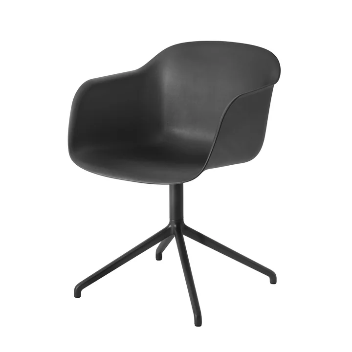 Muuto - Fiber Chair Swivel Base, dusty green / dusty green