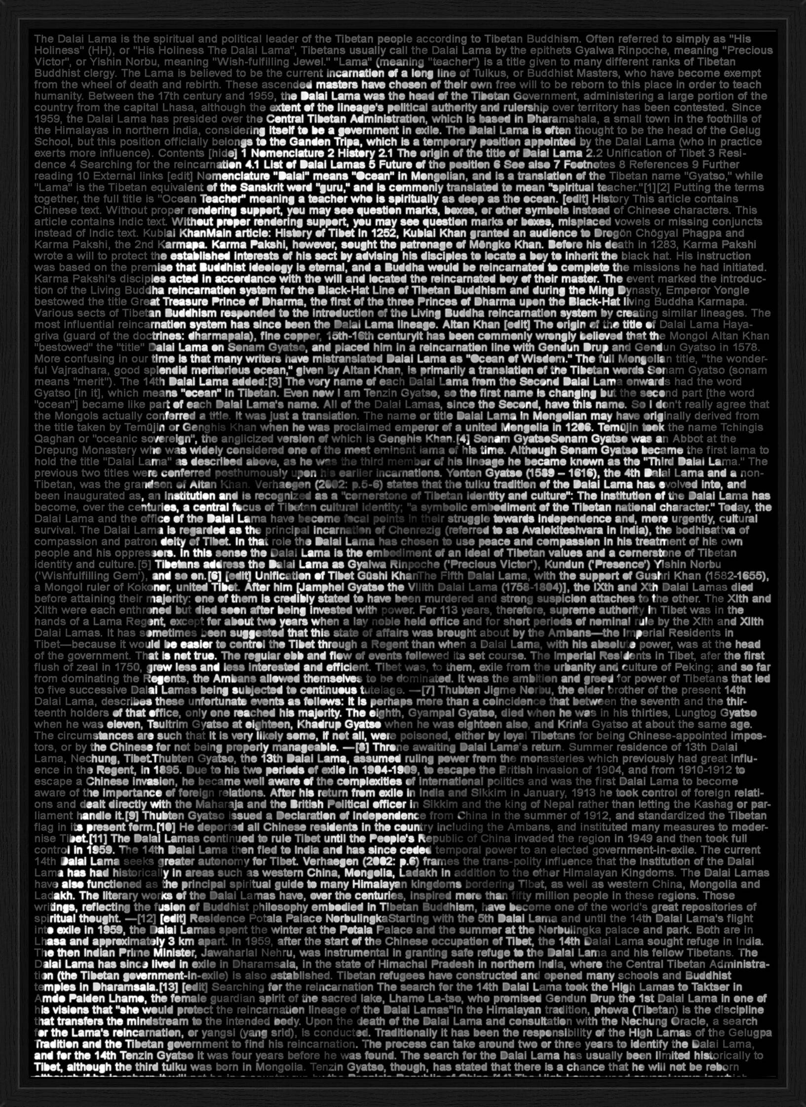 Dalai Lama by Ralph Ueltzhoeffer - Limited Edition. Edition of: 100. Signed.