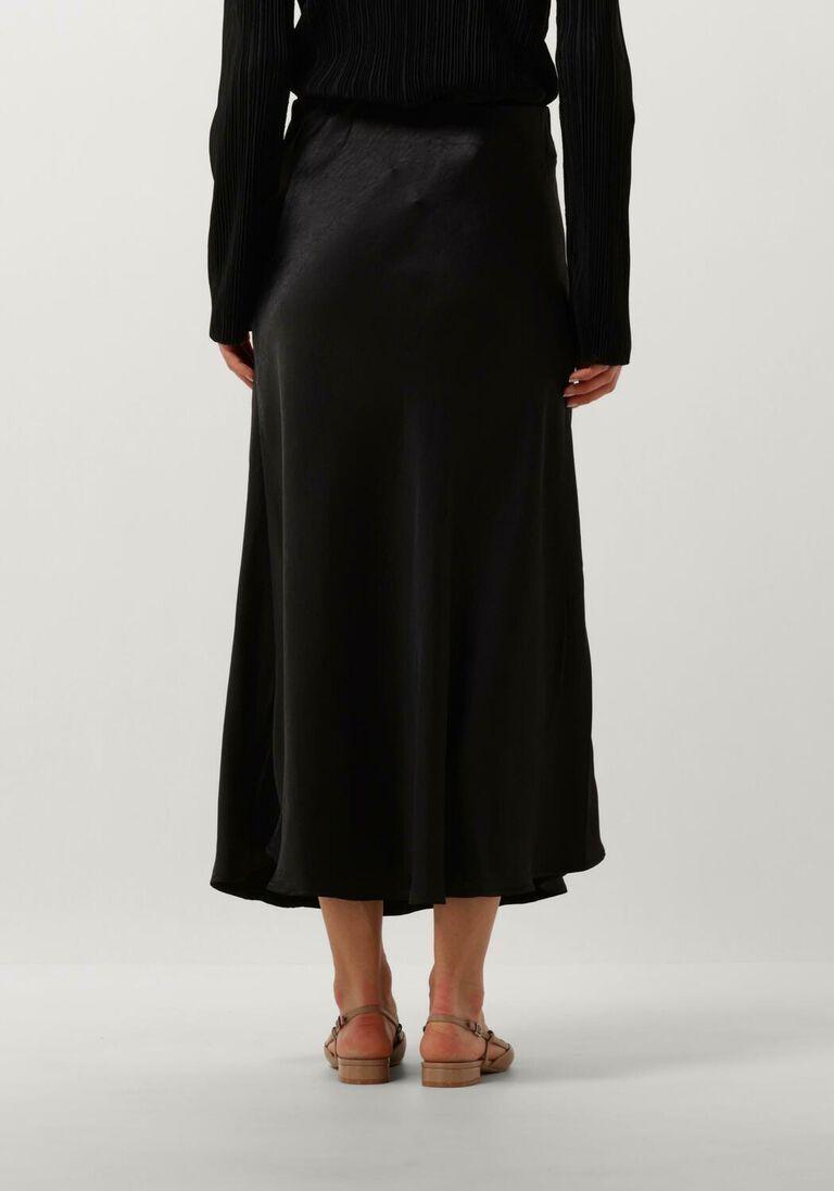 NOTRE-V zwarte notre-v midirok satin skirt