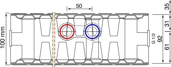 HM Mittelanschlussheizkörper THEMA M Plan | Typ 22 | 600x2000 mm