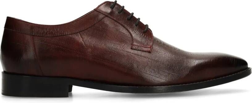Manfield Black Label leren veterschoenen bordeaux