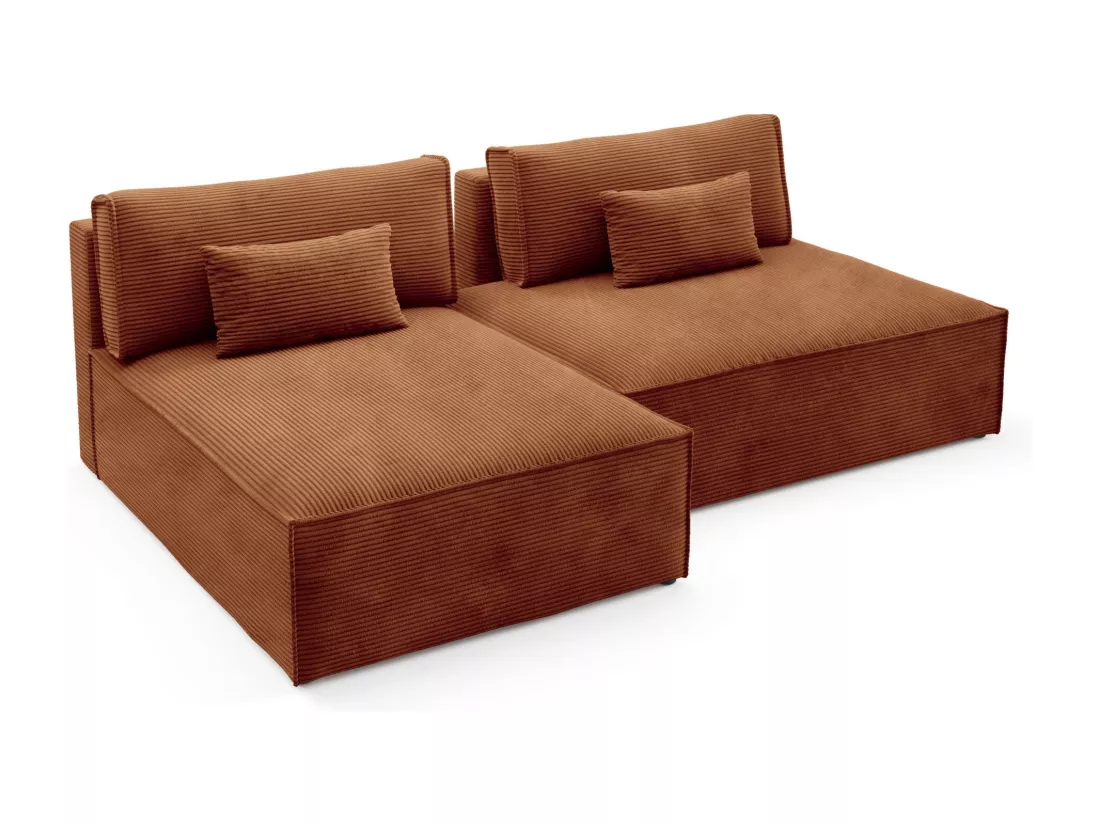 Modular Canapé d'angle convertible LUCCA Cuivre