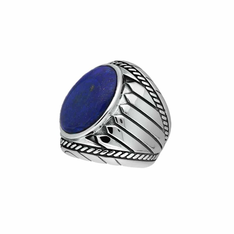 Bague Homme Argent Lapis Indiana