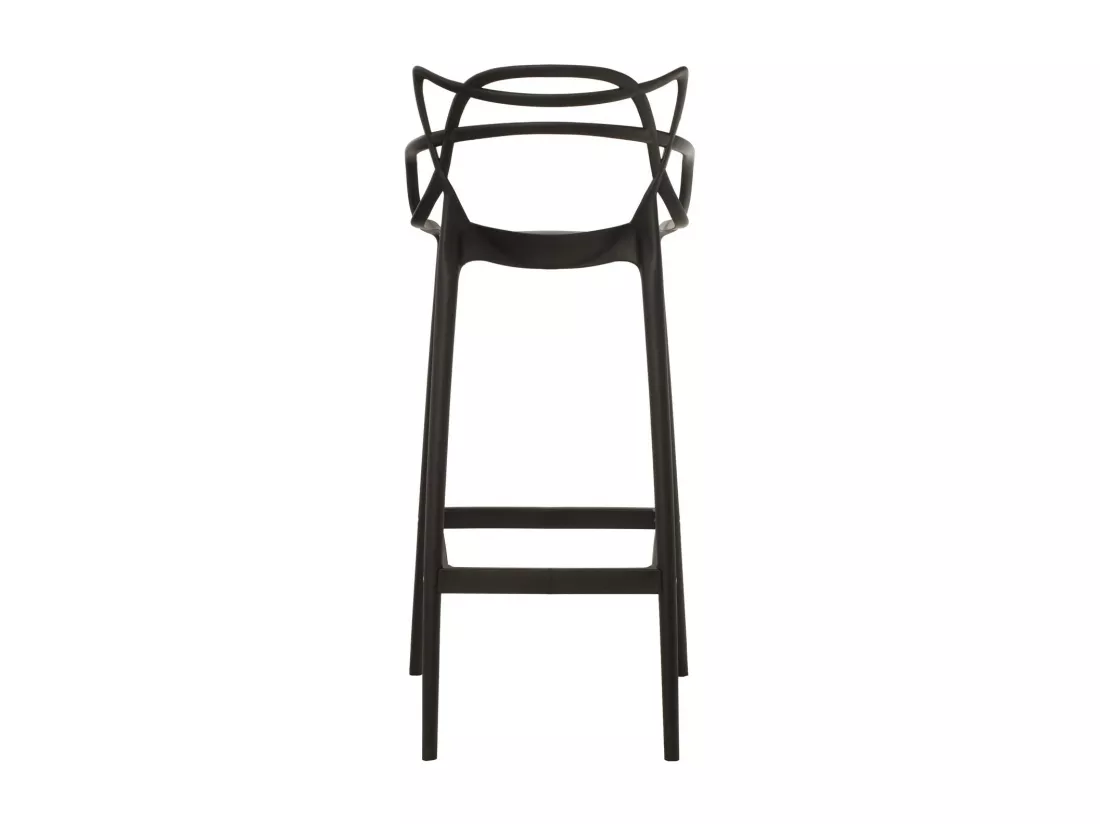 Tabouret Beliano premium - Intérieur et extérieur-Couleur Noir-Hauteur d'assise 77 cm