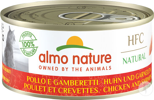 Almo Nature HFC Natural Poulet Avec Crevettes Pour Chats 150g