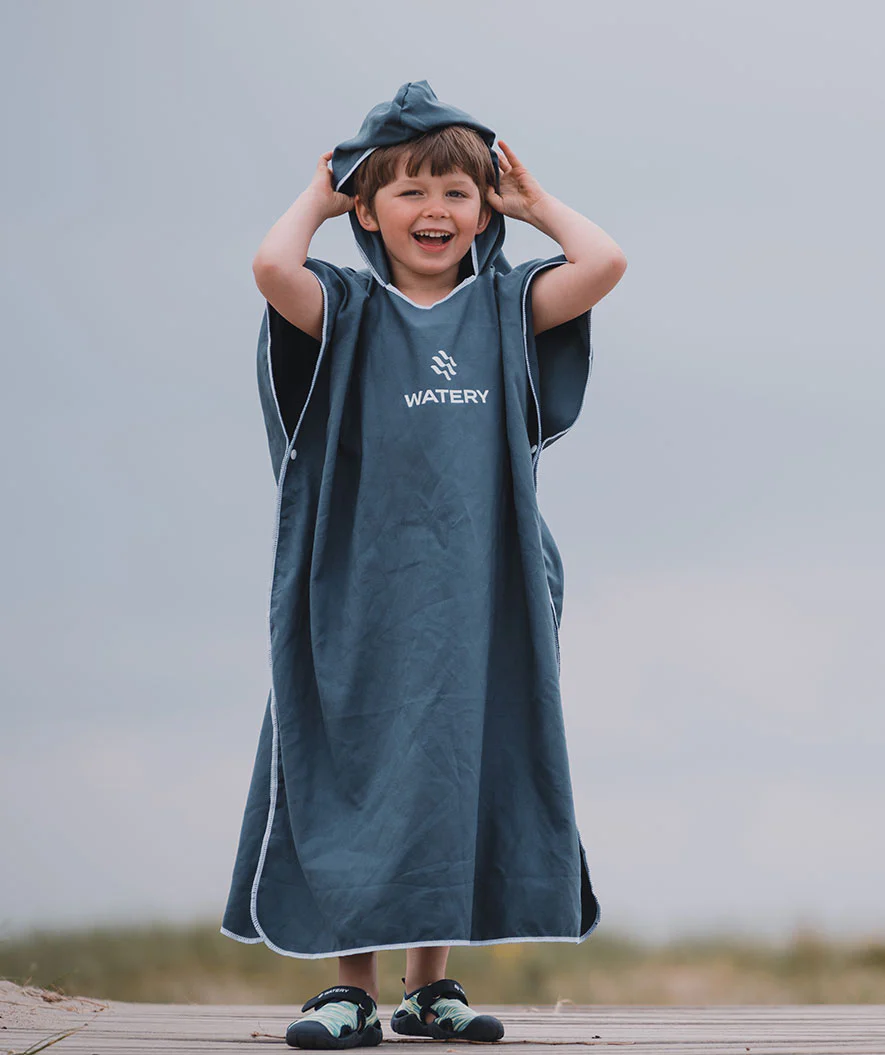 Watery badeponcho til junior - Microfiber - Pink