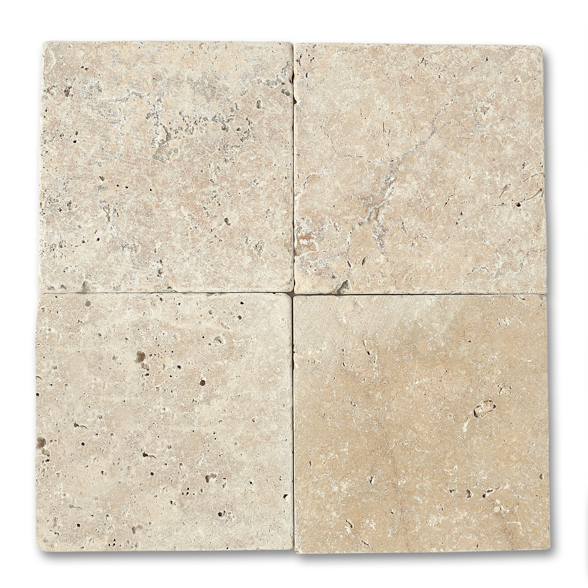 Travertin Steinplatte antik, L 20,3 cm, B 20,3 cm, H 1,2 cm günstig bestellen
