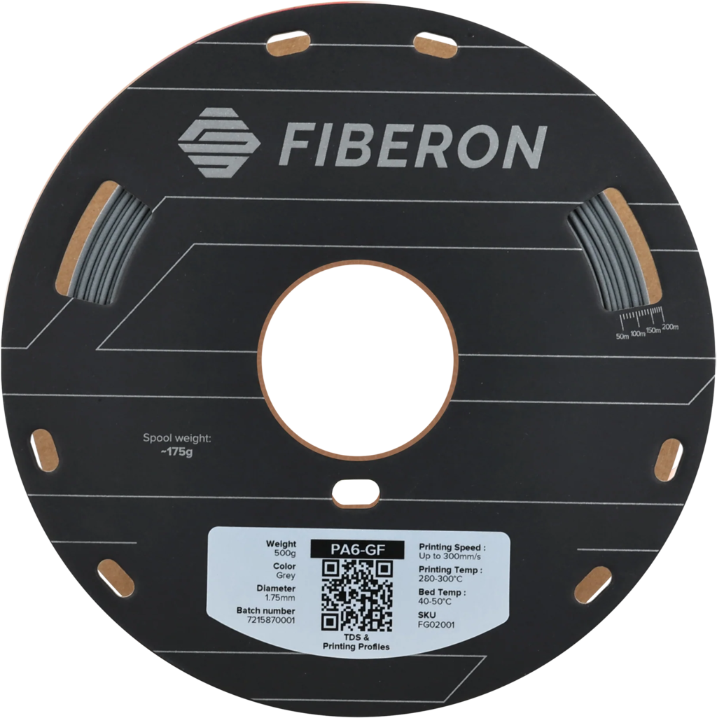 Polymaker  Fiberon™ PA6-GF25 Grey, 1,75 mm / 500 g    Glasfaserverstärktes PA6 Filament in Grau