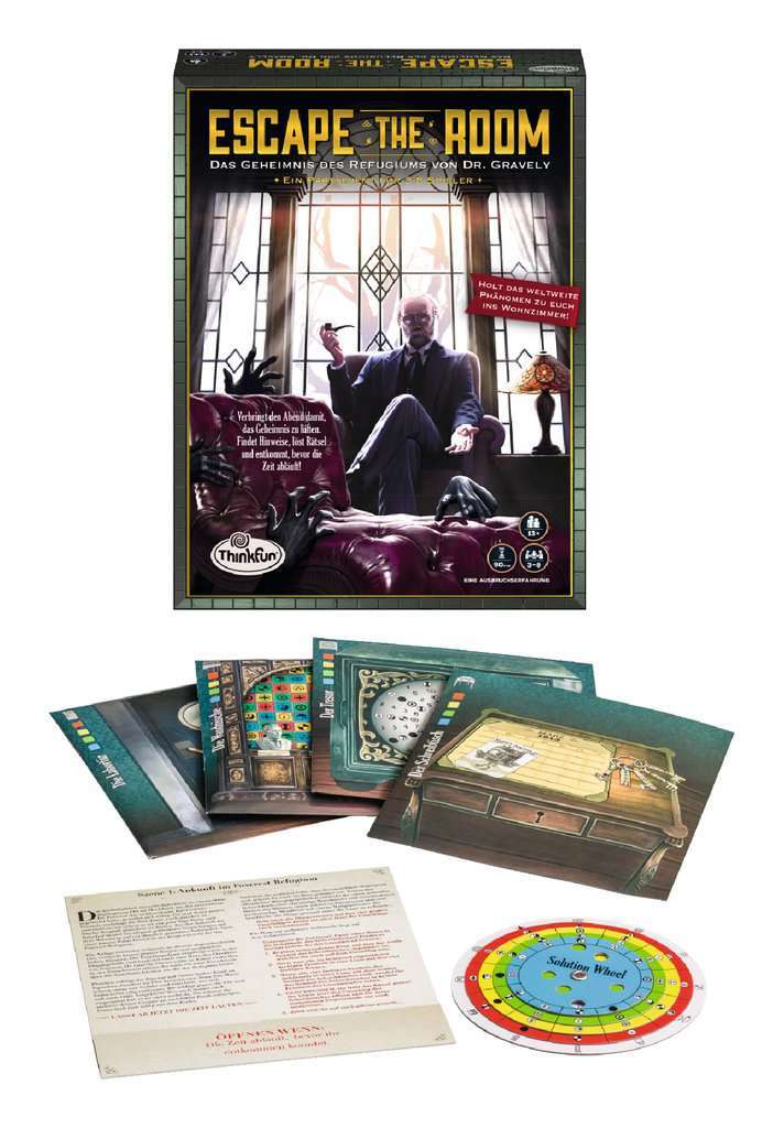 Thinkfun Spiel Escape the Room - Das Geheimnis des Refugiums von Dr. Gravely