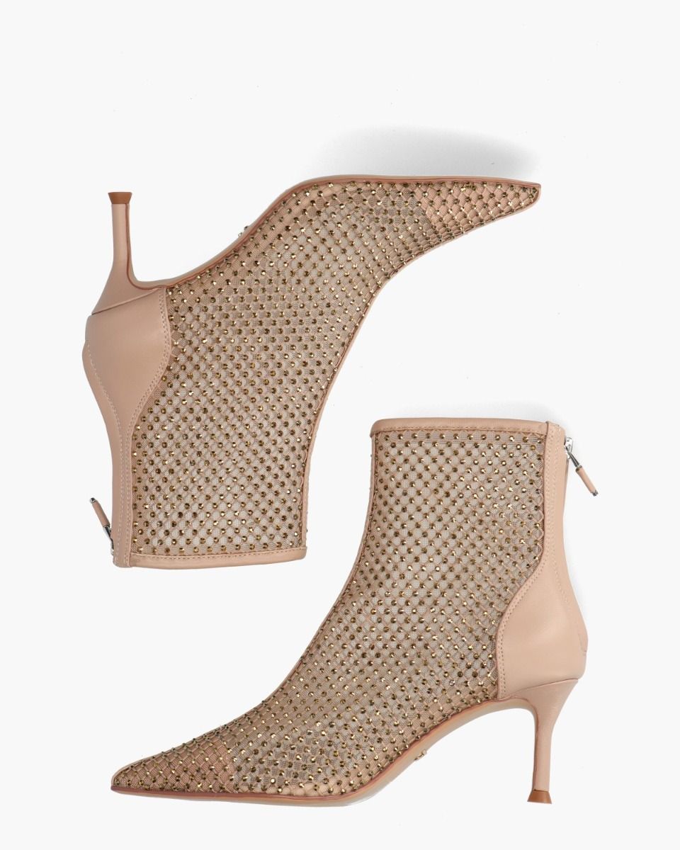 Lola Cruz Gilda Beige Dames Enkelboots