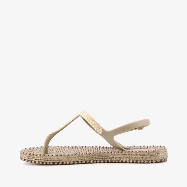 Supercracks meisjes teenslippers hielbandje goud