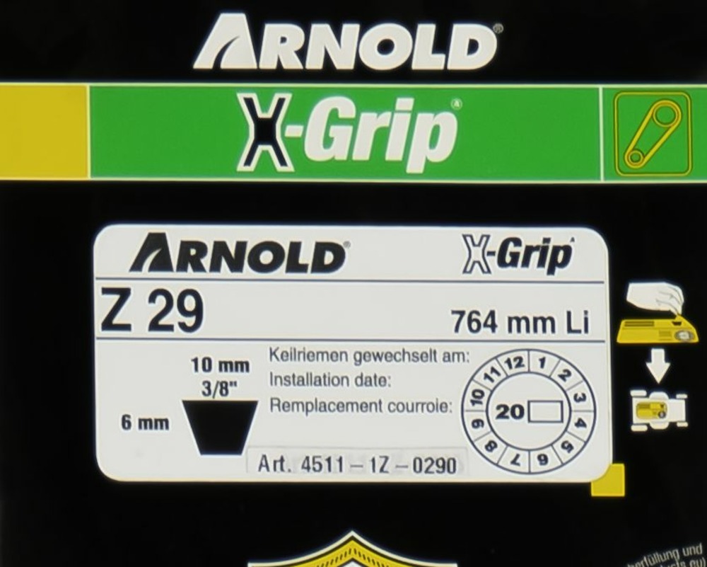 Courroie trapézoïdale x-grip v de type z 29